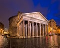 Piazza della Rotonda and Pantheon in the Morning, Rome, Italy Royalty Free Stock Photo