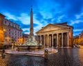 Piazza della Rotonda and Pantheon in the Morning, Rome, Italy Royalty Free Stock Photo