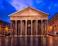 Piazza della Rotonda and Pantheon in the Morning, Rome, Italy Royalty Free Stock Photo