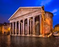 Piazza della Rotonda and Pantheon in the Morning, Rome, Italy Royalty Free Stock Photo