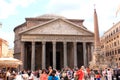 Piazza della Rotonda and the Pantheon in Rome, Italy Royalty Free Stock Photo