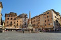 Piazza della Rotonda in Rome, Italy. Square of the Pantheon. Royalty Free Stock Photo