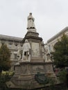 Leonardo da Vinci statue. Milan. Royalty Free Stock Photo