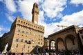 Piazza della Signoria in Florence city center , Italy Royalty Free Stock Photo