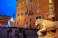 Piazza della Signoria in Florence with Palazzo Vecchio Royalty Free Stock Photo