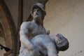 Piazza della Signoria in Florence - replicas of statue of famous Muzeum on this public square. Royalty Free Stock Photo