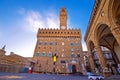 Piazza della Signoria in Florence square and Palazzo Vecchio vie Royalty Free Stock Photo