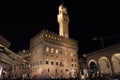 Piazza della Signoria by Night, Florence Royalty Free Stock Photo