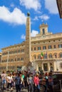 Piazza di Monte Citorio with the Obelisk Rome Italy