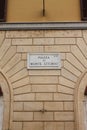 Piazza di Monte Citorio street plate, Rome, Italy