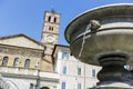 Piazza di Santa Maria in Trastevere square Royalty Free Stock Photo