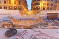 Piazza di Spagna Fountain Royalty Free Stock Photo