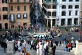 The Piazza di Spagna is one of the most popular meeting places in Rome. Royalty Free Stock Photo