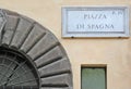 Piazza di Spagna sign - Rome - Italy Royalty Free Stock Photo