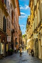 Rome: Piazza di Spagna with the Spanish Steps and the Barcaccia fountain by Bernini Royalty Free Stock Photo