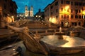 Piazza di Spagna at Sunrise, Italy Royalty Free Stock Photo