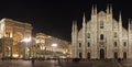 Piazza Duomo in Milan ( Milano ) , Italy Royalty Free Stock Photo