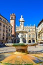 Statue of Madonna fountain Piazza delle Erbe Italy Royalty Free Stock Photo