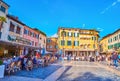 Piazza Giosue Carducci square, Sirmione, Italy