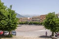 Piazza Giuseppe Garibaldi is the largest square in the city of Sulmona, Abruzzo Royalty Free Stock Photo
