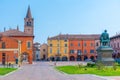 Piazza Giuseppe Verdi in Italian town Busseto Royalty Free Stock Photo