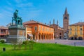 Piazza Giuseppe Verdi in Italian town Busseto Royalty Free Stock Photo