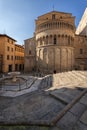 Piazza Grande the main square of tuscan Arezzo city, Italy Royalty Free Stock Photo