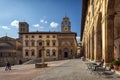 Piazza Grande the main square of tuscan Arezzo city, Italy Royalty Free Stock Photo