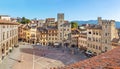 Piazza Grande square in Arezzo, Italy Royalty Free Stock Photo