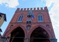 Piazza Maggiore at the historic old town of Bologna - Emilia-Romagna - Italy Royalty Free Stock Photo