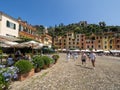 Piazza Martiri dell\'Olivetta square in Portofino, Italy