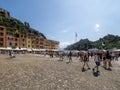 Piazza Martiri dell\'Olivetta square in Portofino, Italy