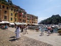 Piazza Martiri dell\'Olivetta square in Portofino, Italy