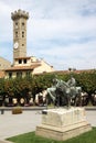 Piazza Mino di Fiesole in Tuscany, Italy Royalty Free Stock Photo