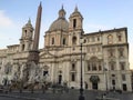 Piazza Navona - Fountain of Four Rivers and Sant`Agnese in Agone