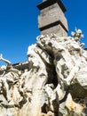 The Piazza Navona with its Fountains by Bernini and Della Porta in Rome Italy Royalty Free Stock Photo