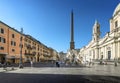 Piazza Navona in morning time, Rome. Italy Royalty Free Stock Photo