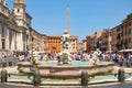 Piazza Navona in Rome on a beautiful summer day