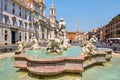 Piazza Navona in Rome on a beautiful summer day