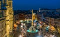 Piazza Navona in Rome during Christmas time. Royalty Free Stock Photo