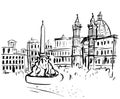 Piazza Navona sketch