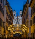 Piazza Navona in Rome during Christmas time. Royalty Free Stock Photo