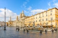 Piazza Navona square in Rome in the morning, Italy. Royalty Free Stock Photo