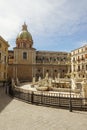 Piazza Pretoria, a square in the center of Palermo, Sicily, Italy