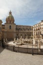 Piazza Pretoria, a square in the center of Palermo, Sicily, Italy