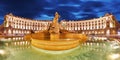 Piazza Repubblica, Rome at night, panorama