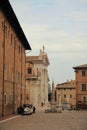 Piazza Rinascimento, center of the world heritage city of Urbino, Italy Royalty Free Stock Photo