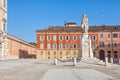 Piazza Roma and monument to Vincenzo Borelli, Modena Royalty Free Stock Photo