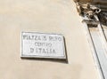 Piazza S Rufo is name of the square where the symbol of the belly button of Italy in central Italy