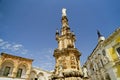Piazza Salandra with the palaces and the Spire of the Immaculate Conception. NardÃ², Lecce, Puglia, Italy-4 Royalty Free Stock Photo